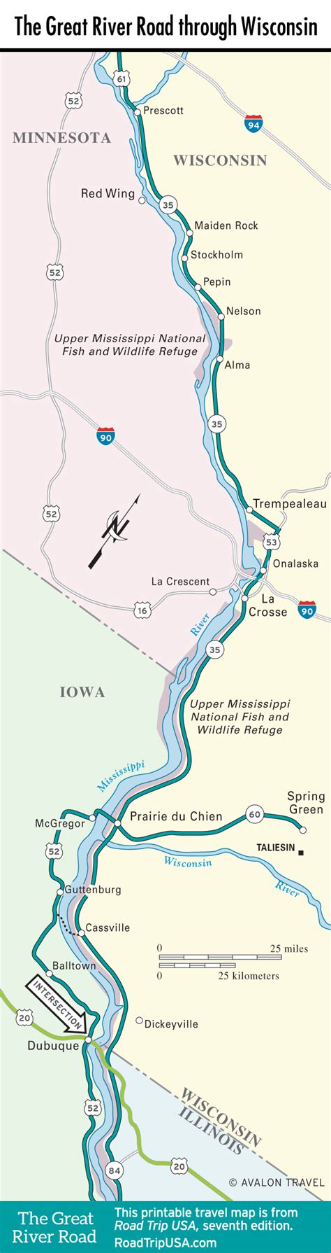 Map Of Great River Road